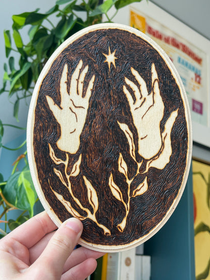 Reach Woodburned Plaque