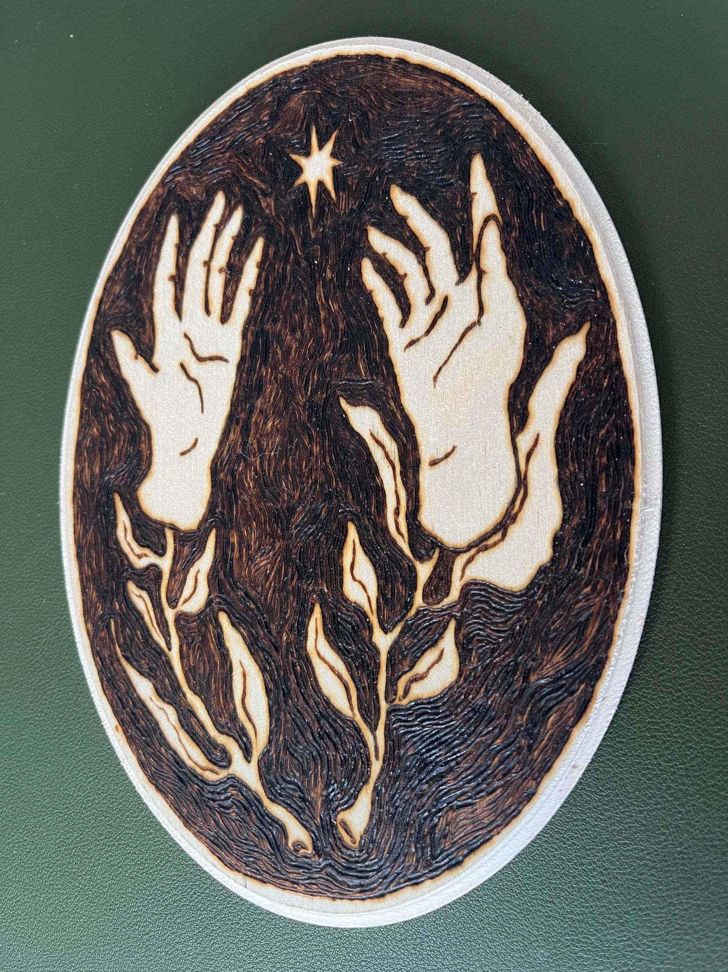 Reach Woodburned Plaque